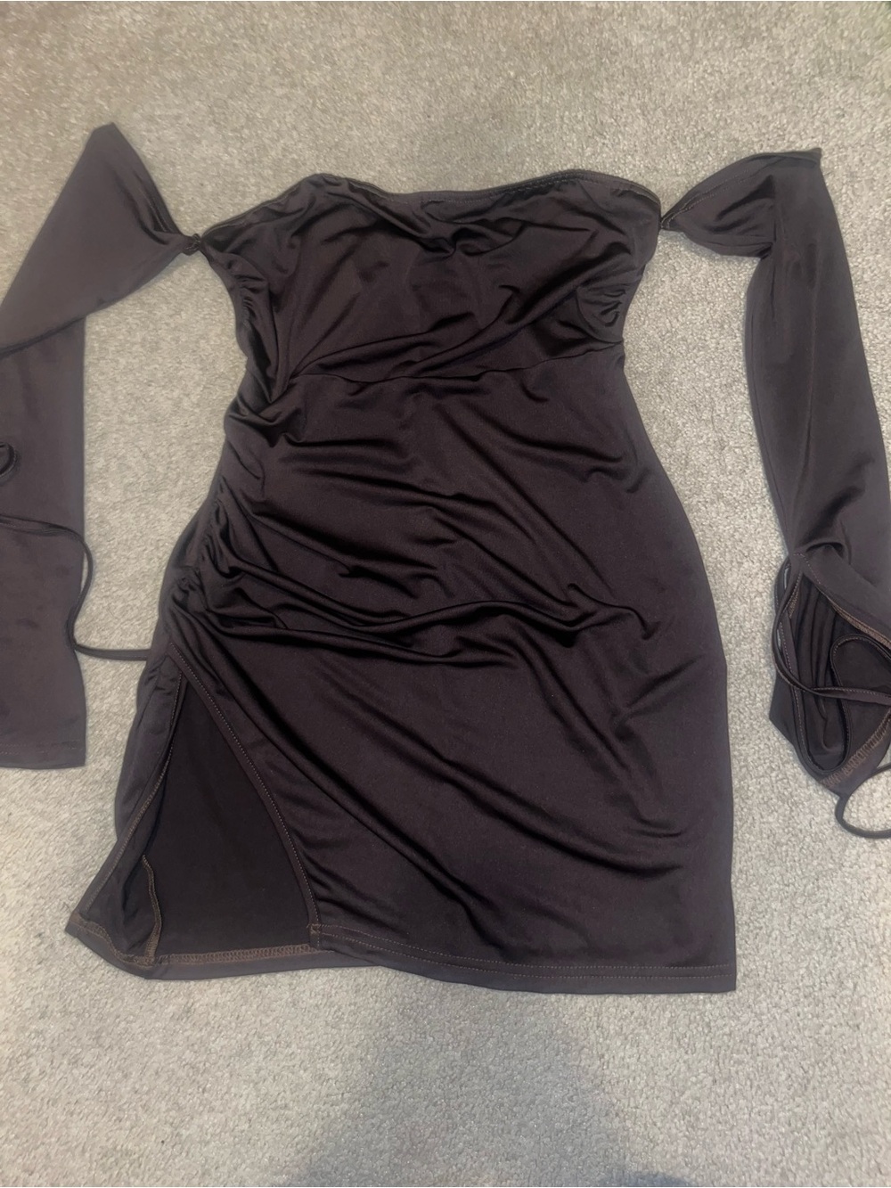 SHEIN Black Strapless Mini Dress
